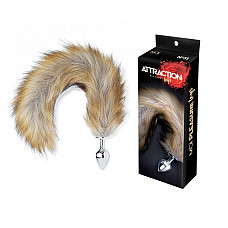 Анальная пробка Лисий Хвост MAI Attraction Toys №51, размер пробки 7х3см, общая длина 50см