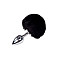 Металлическая анальная пробка Кроличий хвостик Alive Fluffy Plug S Black, диаметр 2,8 см