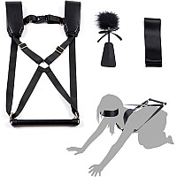 БДСМ-набір LOCKINK YEAHWOW Black Doggy Style Saddle set