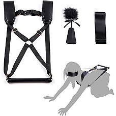 БДСМ-набор LOCKINK YEAHWOW Black Doggy Style Saddle set