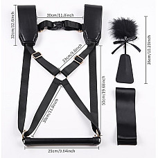 БДСМ-набор LOCKINK YEAHWOW Black Doggy Style Saddle set