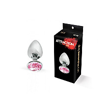 Анальная пробка с кристаллом MAI Attraction Toys №74, длина 10см, диаметр 4см