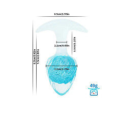 Анальна пробка Liebe Seele Icecream-shaped Crystal Anal Plug - Blue Small