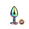 Металева анальна пробка MAI Attraction Toys №74 Rainbow