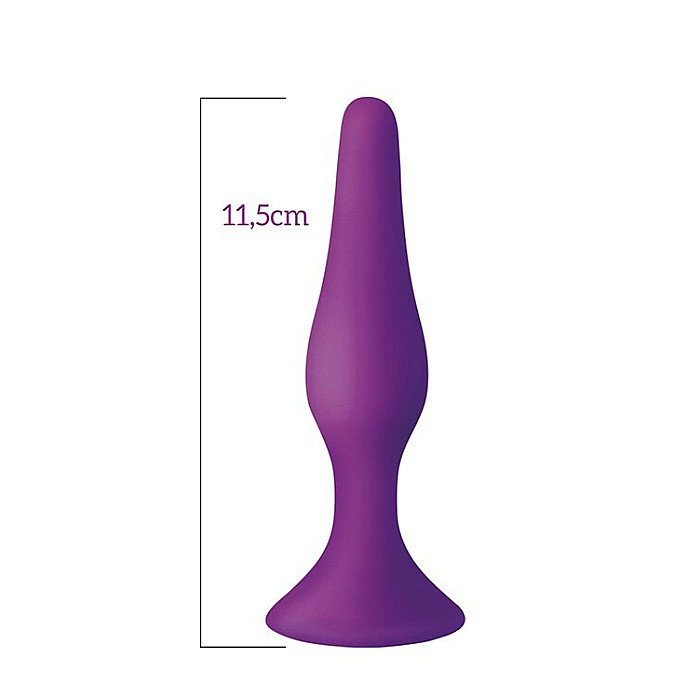 Анальна пробка з присоскою MAI Attraction Toys №33 Purple, довжина 11,5cм, діаметр 3см