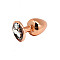 Металева анальна пробка Wooomy Tralalo Rose Gold Metal Plug Size L, діаметр 4 см, довжина 9 см