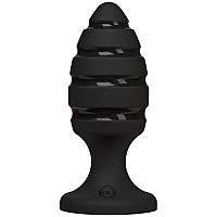 Анальний плаг зі спіральним каналом Doc Johnson Platinum Premium Silicone — The Blast — Black