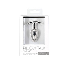 Анальная пробка Pillow Talk Sneaky Luxurious Stainless Steel Anal Plug с кристаллом Swarovski