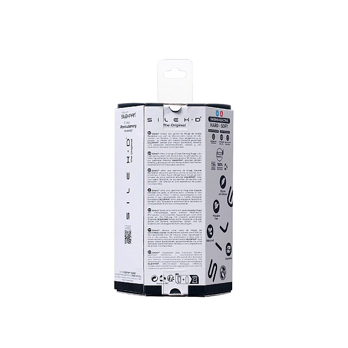 Анальная пробка SilexD Model 2, size M, черная, двухслойная, с эффектом памяти, диаметр 4 см