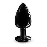 Металлическая анальная пробка с кристаллом Dorcel Diamond Plug Black L