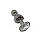 Металлическая анальна пробка Wooomy Lollypop Double Ball Metal Plug S, диаметр 2,8 см, длина 8,5 см