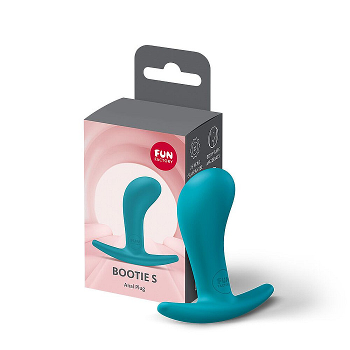 Анальная пробка Fun Factory BOOTIE S Aquamarine, диаметр 2,8 см, тонкий ограничитель