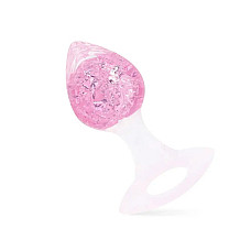 Анальна пробка Liebe Seele Heart-shaped Crystal Anal Plug - Pink Small