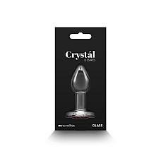 Стеклянная анальная пробка NS Novelties Crystal - Desires - Red Heart - Small