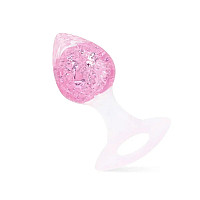 Анальна пробка Liebe Seele Heart-shaped Crystal Anal Plug - Pink Medium