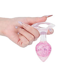 Анальна пробка Liebe Seele Heart-shaped Crystal Anal Plug - Pink Medium