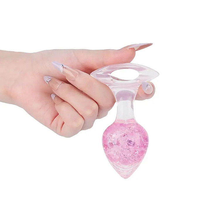 Анальна пробка Liebe Seele Heart-shaped Crystal Anal Plug - Pink Medium