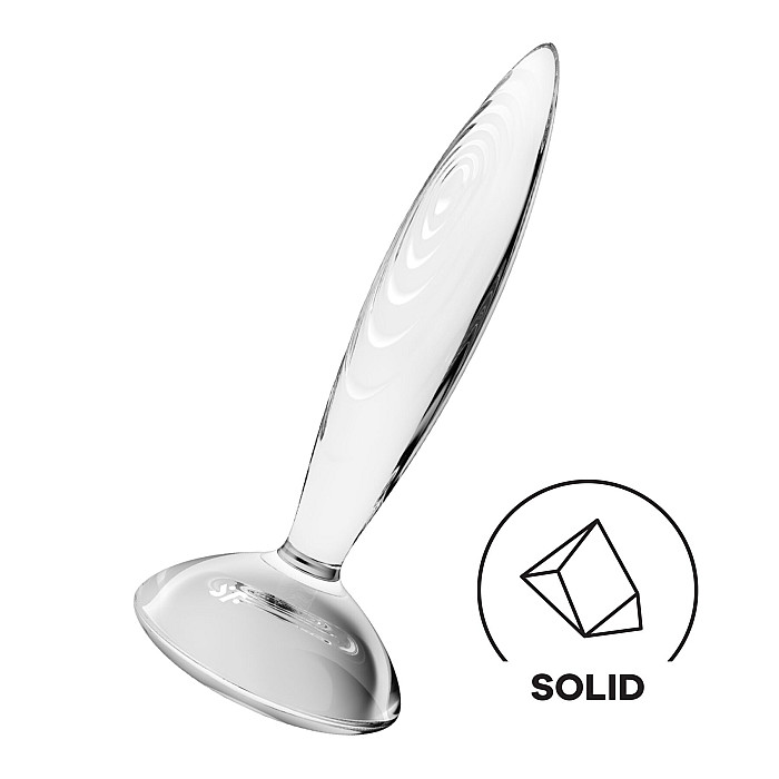 Стеклянная анальная пробка Satisfyer Sparkling Crystal, очень прочная, термостойкая
