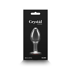 Стеклянная анальная пробка NS Novelties Crystal - Desires - Red Heart - Medium