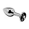 Металева анальна пробка з кристалом Alive Mini Metal Butt Plug Black L