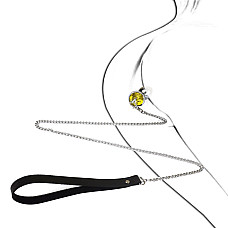 Металева анальна пробка Art of Sex Metal Anal Plug with Leash size S з повідцем