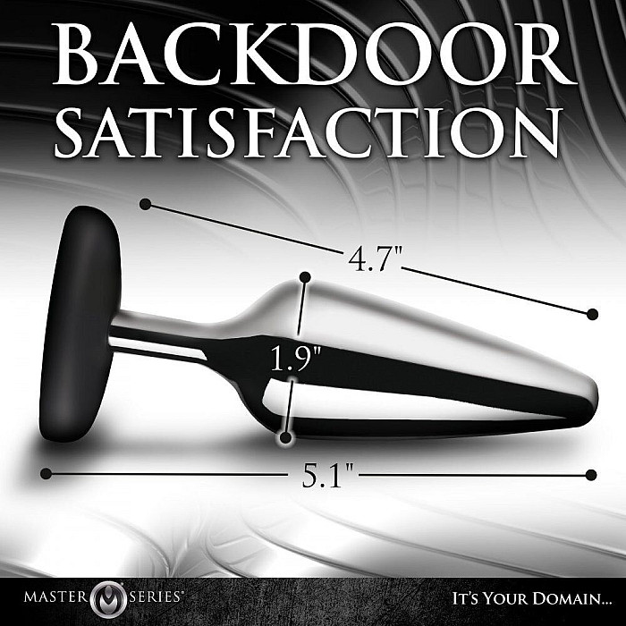 Анальная пробка Master Series Butt Slut Metal & Silicone Butt Plug - Silver