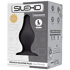 Анальная пробка SilexD (Model 2 size L) двухслойная, силикон+Silexpan, диаметр 4,5 см
