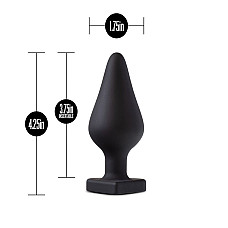 Анальная пробка Blush Temptasia – Fuck Me Anal Plug – Black, основание в виде сердечка