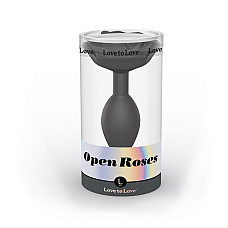 Силіконова анальна пробка Love To Love OPEN ROSES L SIZE - BLACK ONYX