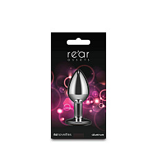 Анальная пробка NS Novelties Rear Assets - Silver - Small - Pink Gem