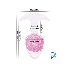 Анальна пробка Liebe Seele Icecream-shaped Crystal Anal Plug - Pink Medium