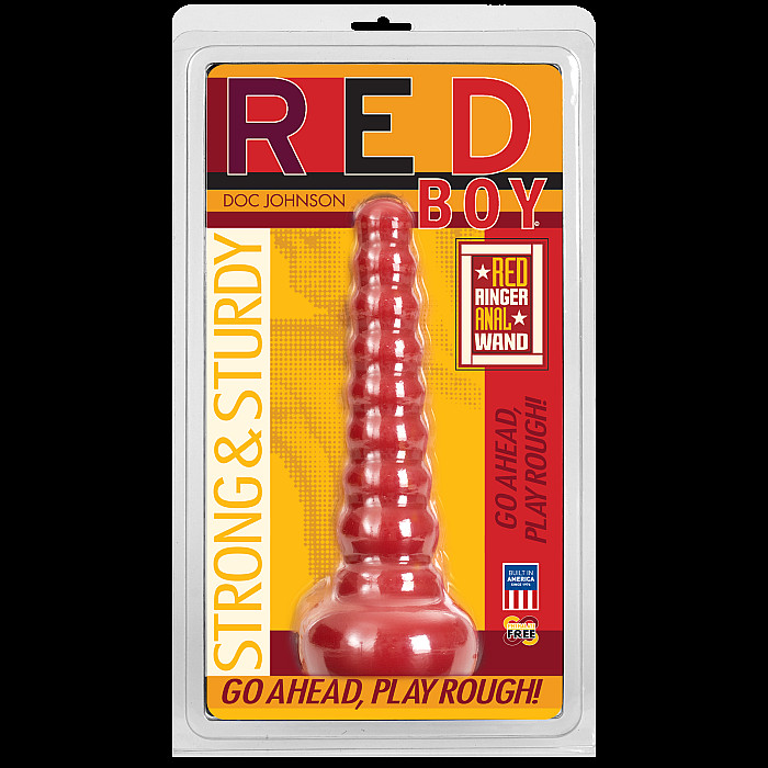 Анальна пробка-втулка Doc Johnson Red Boy - Red Ringer Anal Wand, макс. діаметр 4,5 см