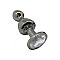 Металева анальна пробка Wooomy Lollypop Double Ball Metal Plug L, діаметр 3,5 см, довжина 10,5 см