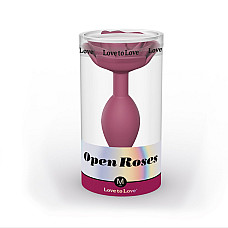 Силіконова анальна пробка Love To Love OPEN ROSES M SIZE - PLUM STAR
