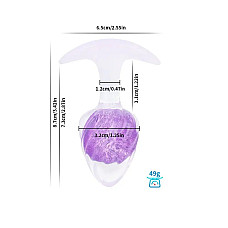 Анальна пробка Liebe Seele Icecream-shaped Crystal Anal Plug - Purple Small