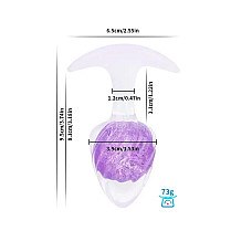 Анальна пробка Liebe Seele Icecream-shaped Crystal Anal Plug - Purple Medium