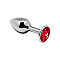 Металева анальна пробка з кристалом Alive Mini Metal Butt Plug Red M