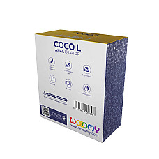 Анальный расширитель Wooomy Coco L, черный, силиконовый, раздвоенный