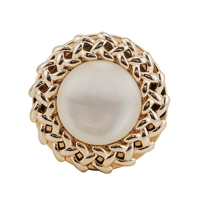 Металлическая анальная пробка LOCKINK SEVANDA Pearl Pear-shape Anal Plug, с искусственной жемчужиной