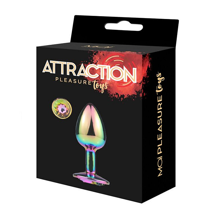 Металева анальна пробка MAI Attraction Toys №72 Rainbow