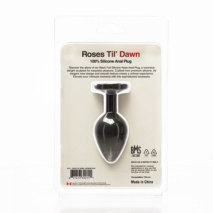 Анальна пробка BMS Roses Til’ Dawn Silicone Anal Plug Medium