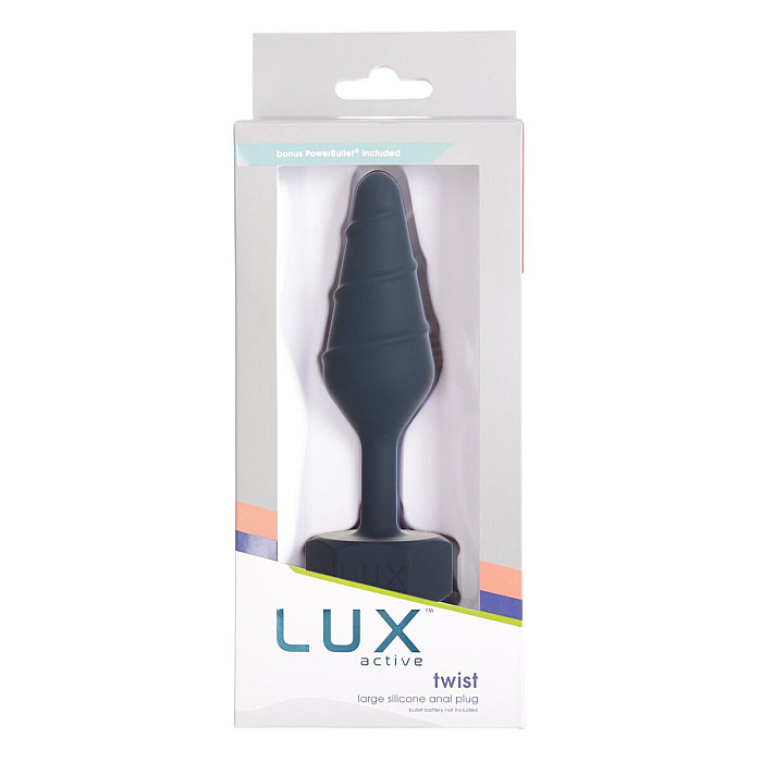 Анальная пробка Lux Active Twist Plug Large Blue