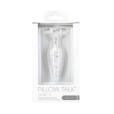 Стеклянная анальная пробка Pillow Talk Fancy Luxurious Glass Anal Plug, ⌀3,1см, вибропуля в подарок