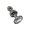 Металлическая анальна пробка Wooomy Lollypop Double Ball Metal Plug M, диаметр 3,1 см, длина 9,4 см