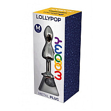 Металева анальна пробка Wooomy Lollypop Double Ball Metal Plug M, діаметр 3,1 см, довжина 9,4 см