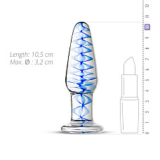 Скляна анальна пробка з внутрішньою спіраллю Gildo Glass Buttplug No. 23
