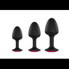 Анальная пробка Dorcel Geisha Plug Ruby M с шариком внутри, создает вибрации, макс. диаметр 3,2см