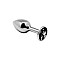 Металева анальна пробка з кристалом Alive Mini Metal Butt Plug Black S