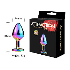 Металева анальна пробка MAI Attraction Toys №73 Rainbow