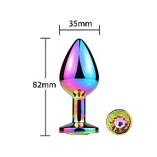 Металева анальна пробка MAI Attraction Toys №73 Rainbow